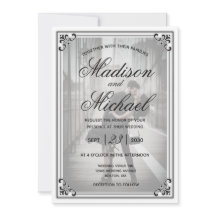 Elegante einfache Schwarz-Weiß-Hochzeit