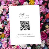 Elegante einfache Script QR Code Wedding RSVP Card