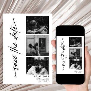 Elegante einfache Typografie minimalistischer Hoch Save The Date