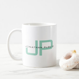 Elegante einfache Vorlage benutzerdefinierter Name Kaffeetasse