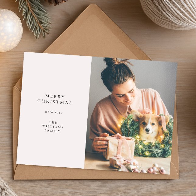 Elegante einfache Weihnachten | Modernes Minimalis (A chic Christmas photo card design perfect for sharing holiday joy in style)