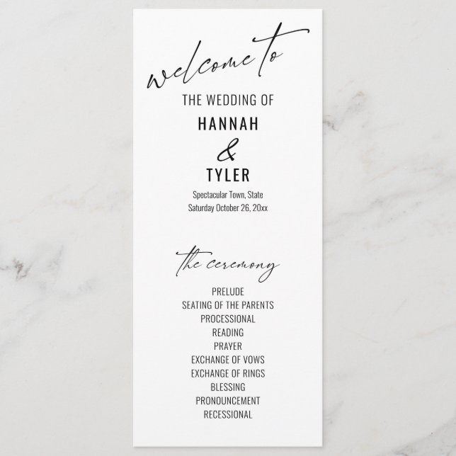 Elegante einfache zeitgenössische Typografie Schwa Programm (Vorderseite)