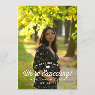 Elegante Einfachheit der Schwangerschaft Ankündigu Ankündigung