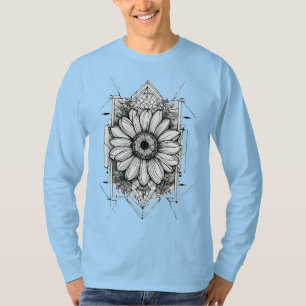 Elegante Einfachheit: Solitary Bloom T - Shirt Des