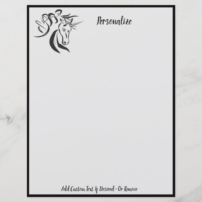 Elegante Einhorn (Vorderseite)