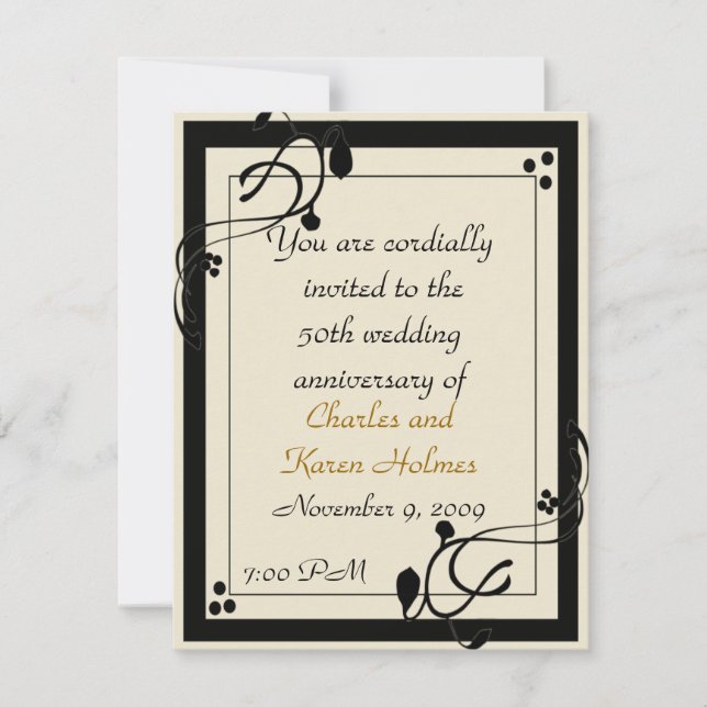 Elegante Einladung (Vorderseite)