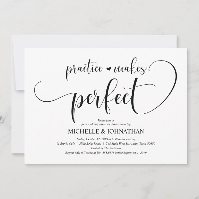 Elegante Einladung (Vorderseite)