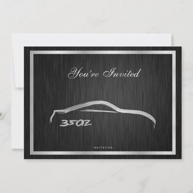 Elegante Einladung 350Z (Vorderseite)