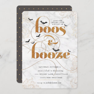 Elegante Einladung Boos-und Schnaps-Halloweens
