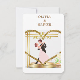 Elegante Einladung. Dankeskarte