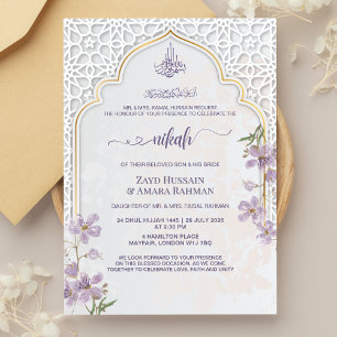 Elegante Einladung des Islamischen Bogens Nikah