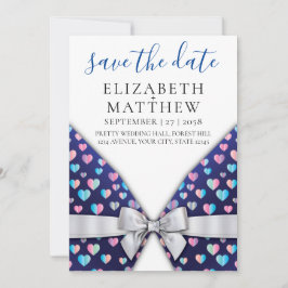 Elegante Einladung mit Bow- und Herzfunkeln