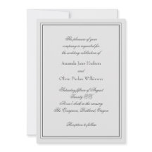 Elegante Einladung mit zwei Grenzen und Skripttext