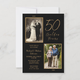 Elegante Einladung zum 50. Hochzeitstag