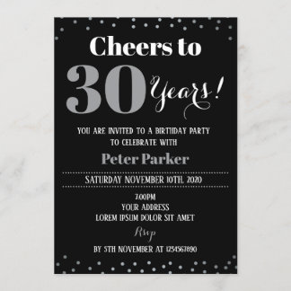 Elegante Einladung zum Geburtstag von Erwachsenen