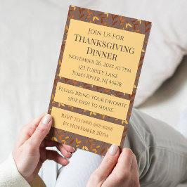 Elegante Einladung zum Herbst Postkarte