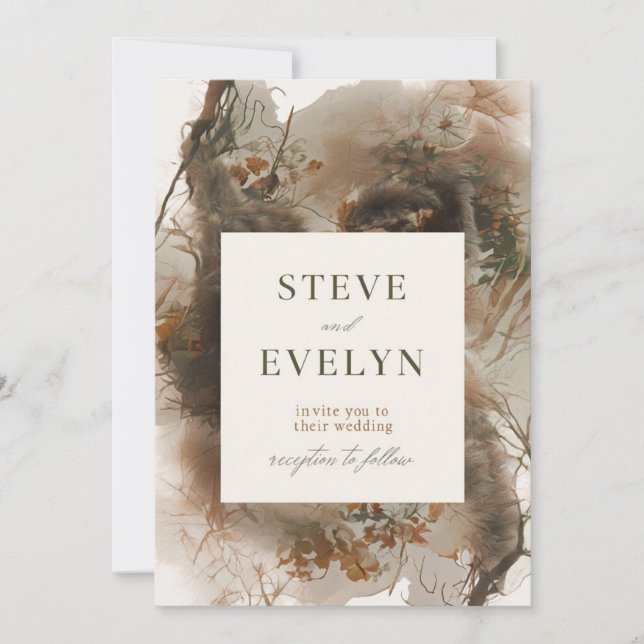 Elegante Einladung zum Hochzeitsfeiern mit Soft Hu (Vorderseite)