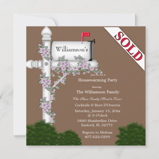 Elegante Einladung zum Housewarming (Vorderseite)