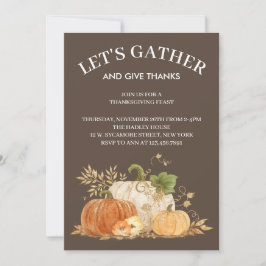 Elegante Einladung zum Thanksgiving-Dinner