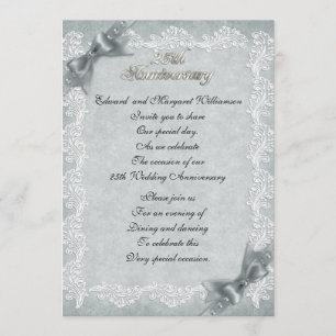 Elegante Einladung zur 25. Hochzeitsjubiläumsfeier