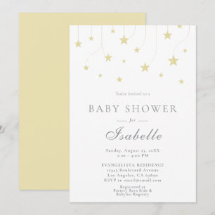 Elegante Einladung zur Babyparty Little Stars