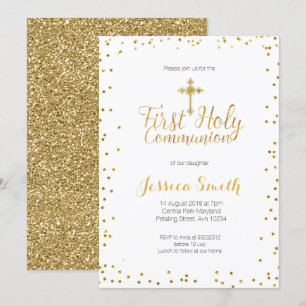 Elegante Einladung zur Erste Heilige Kommune