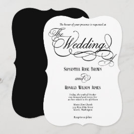 Elegante Einladung zur feierlichen Hochzeit