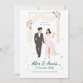 Elegante Einladung zur Hochzeit