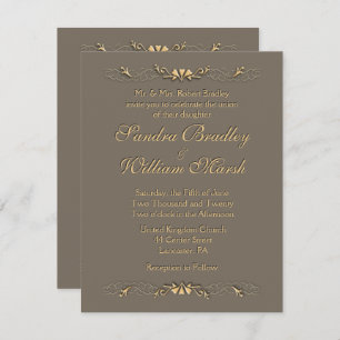 Elegante Einladung zur Hochzeit