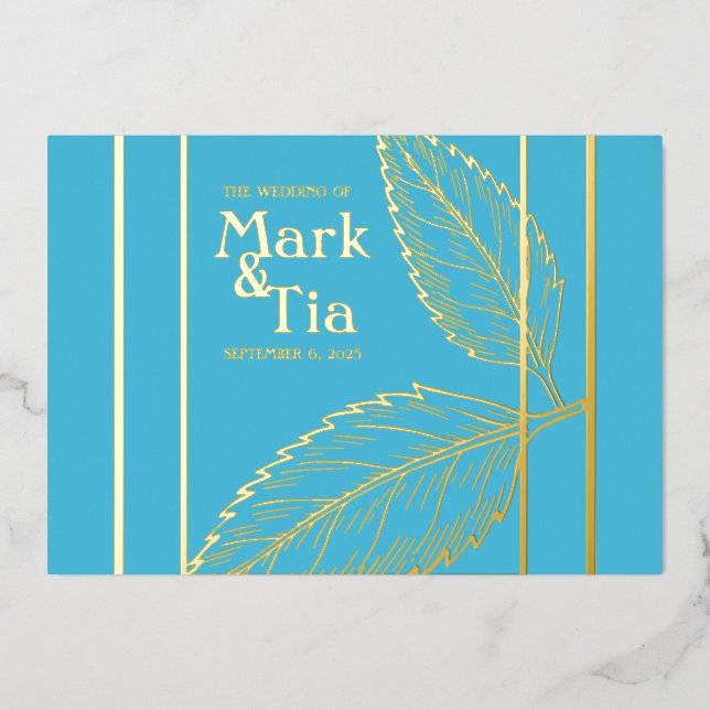 Elegante Einladung zur Hochzeit (Vorderseite)