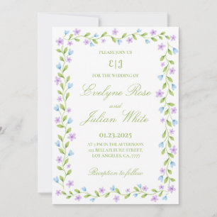 Elegante Einladung zur Hochzeit an der Grenze