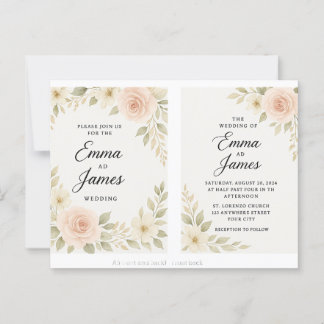 Elegante Einladung zur Hochzeit - Classic & Timele Postkarte