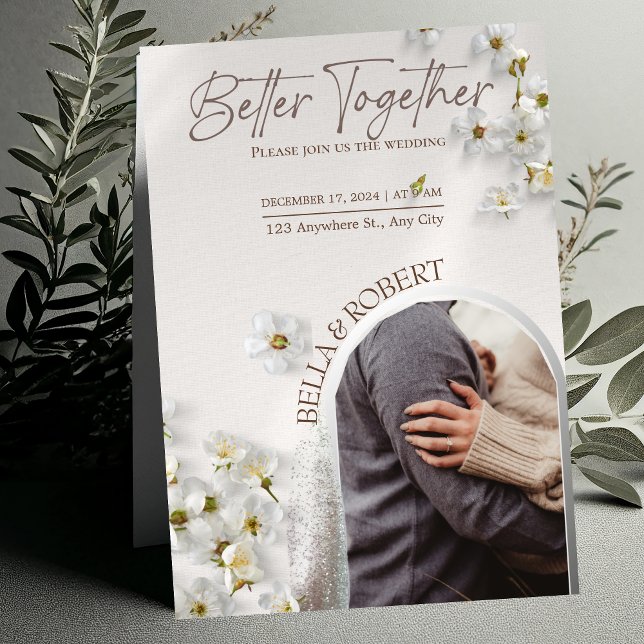 Elegante Einladung zur Hochzeit mit Silberner Glit (Von Creator hochgeladen)