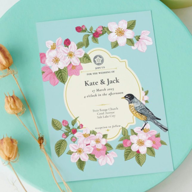 Elegante Einladung zur Hochzeit von japanischer Fl (japanese wedding invitation)