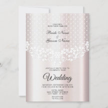 Elegante Einladung zur Hochzeit von White Lace Flo