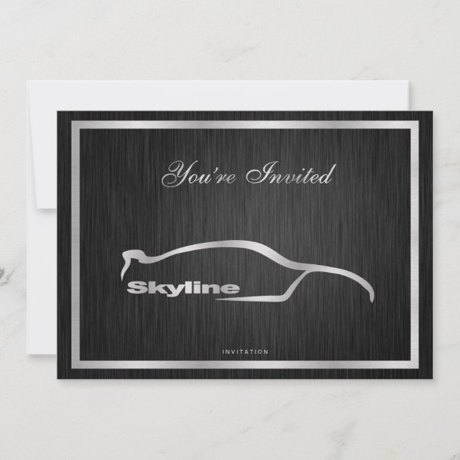 Elegante Einladung zur Skyline (Vorderseite)
