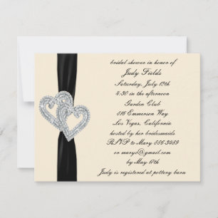 Elegante Einladungen für die Black Ribbon Bridal D