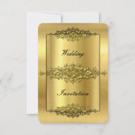 Elegante Einladungen für Hochzeiten, Gold
