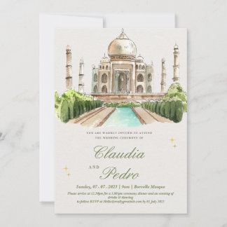 Elegante Einladungen zu Hochzeiten mit Moschee