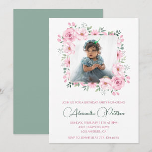 Elegante Einladungen zum 3. Geburtstag Photo Boho