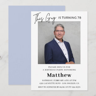 Elegante Einladungen zum 78. Geburtstag Männer Fot