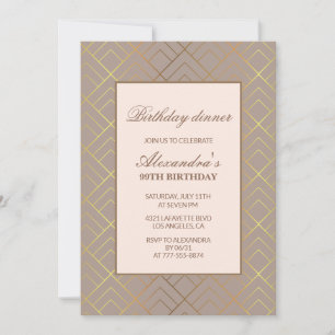 Elegante Einladungen zum 99. Geburtstag Geburtstag