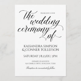 Elegante Einladungen zur Hochzeit | Schwarz