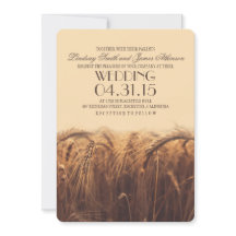 elegante Einladungen zur Weizenhochzeit