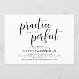 Elegante Einladungs-Karte für Hochzeiten Probe Din Einladung