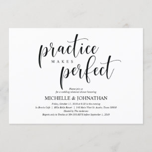 Elegante Einladungs-Karte für Hochzeiten Probe Din Einladung