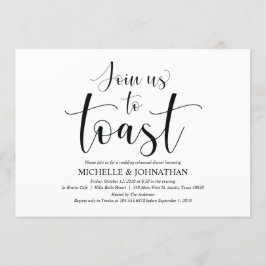 Elegante Einladungs-Karte für Hochzeiten Probe Din Einladung