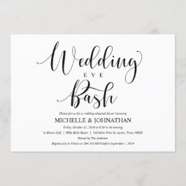 Elegante Einladungs-Karte für Hochzeiten-Probe Einladung