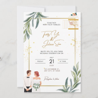 Elegante Einladungskarte für Hochzeiten Einladung