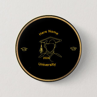 Elegante einzeilige Kunst-Absolventin Button